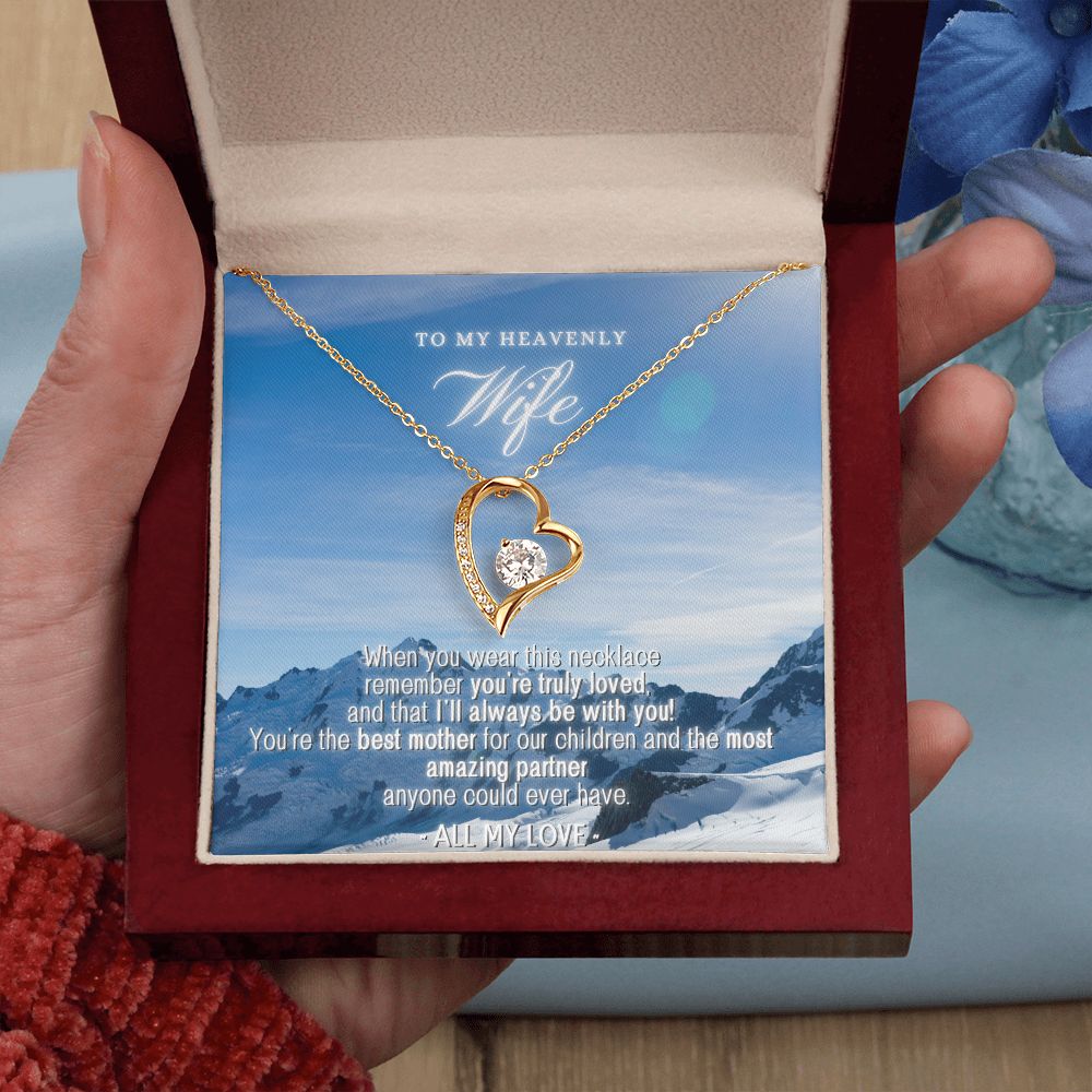 Blue Mountain Skies - To My Heavenly Wife - Forever Love Necklace