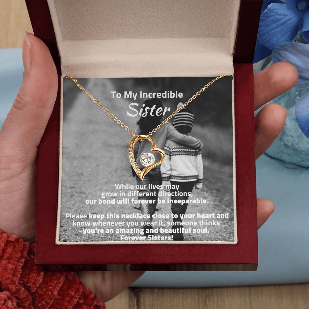 To My Incredible Sister - Forever Love Necklace