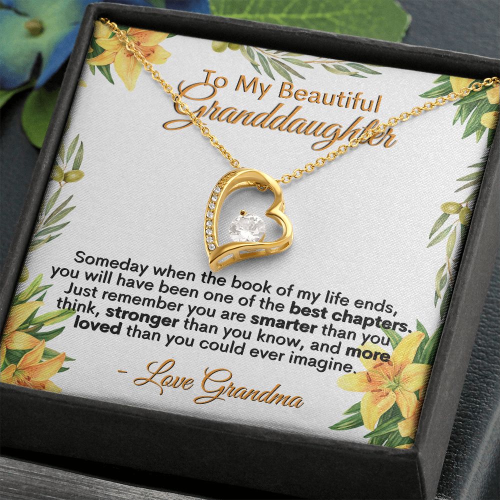 To My Beautiful Granddaughter - Love Grandma - Forever Love Necklace