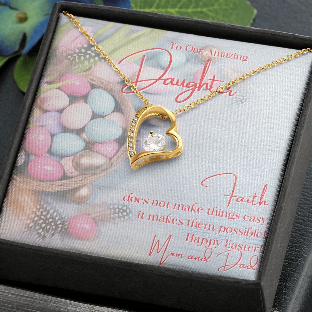 To Our Amazing Daughter - Forever Love Necklace - Happy Easter - Love Mom & Dad