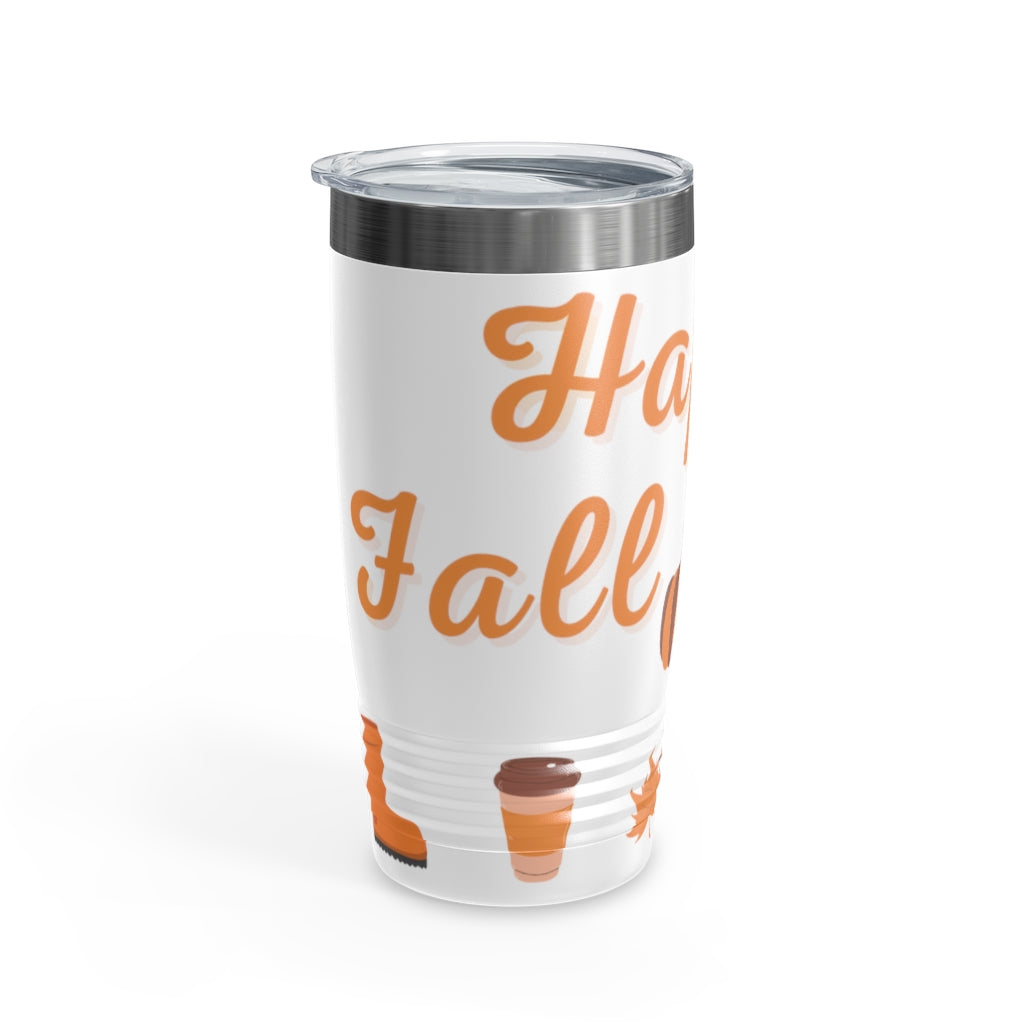 Happy Fall Y'all - Fall Themed Ringneck Tumbler, 20oz